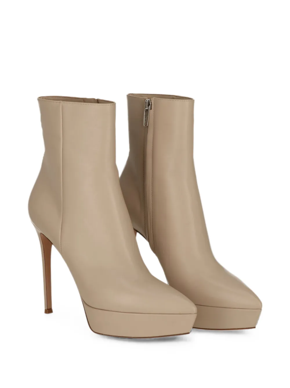 Gianvito Rossi platform ankle boots Beige