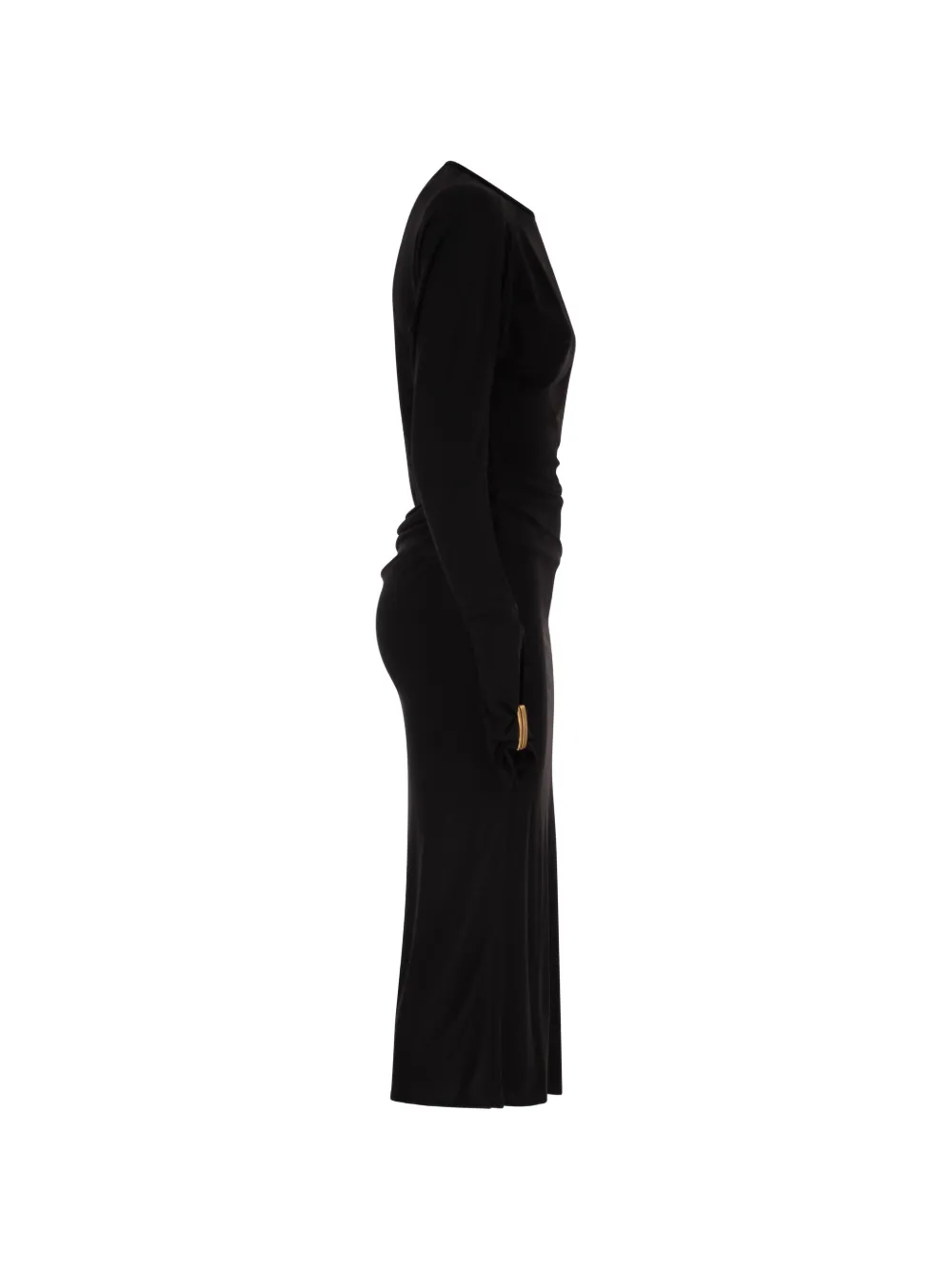Max Mara Gedrapeerde midi-jurk Zwart