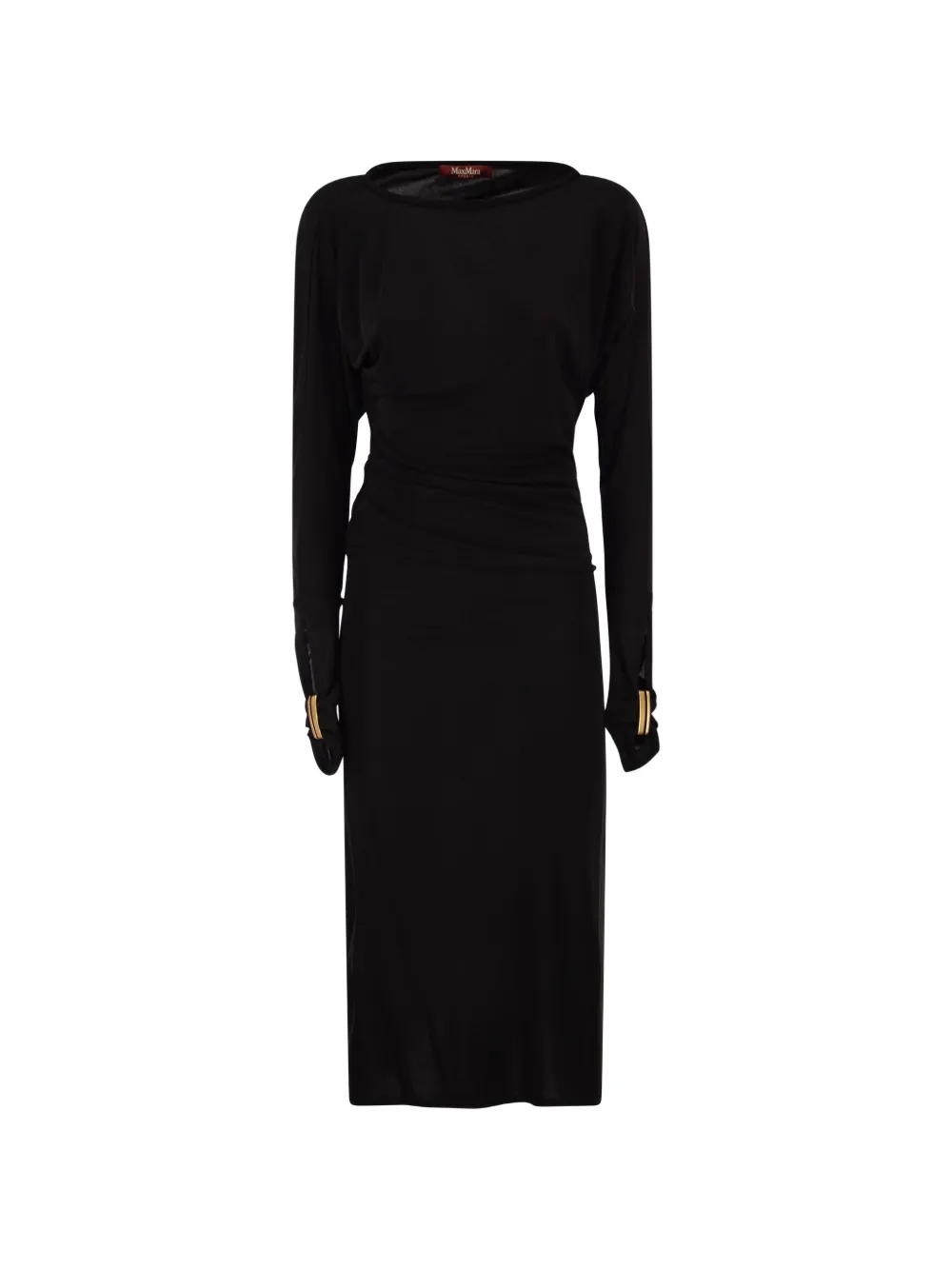 Max Mara Abito midi drappeggiato - Nero
