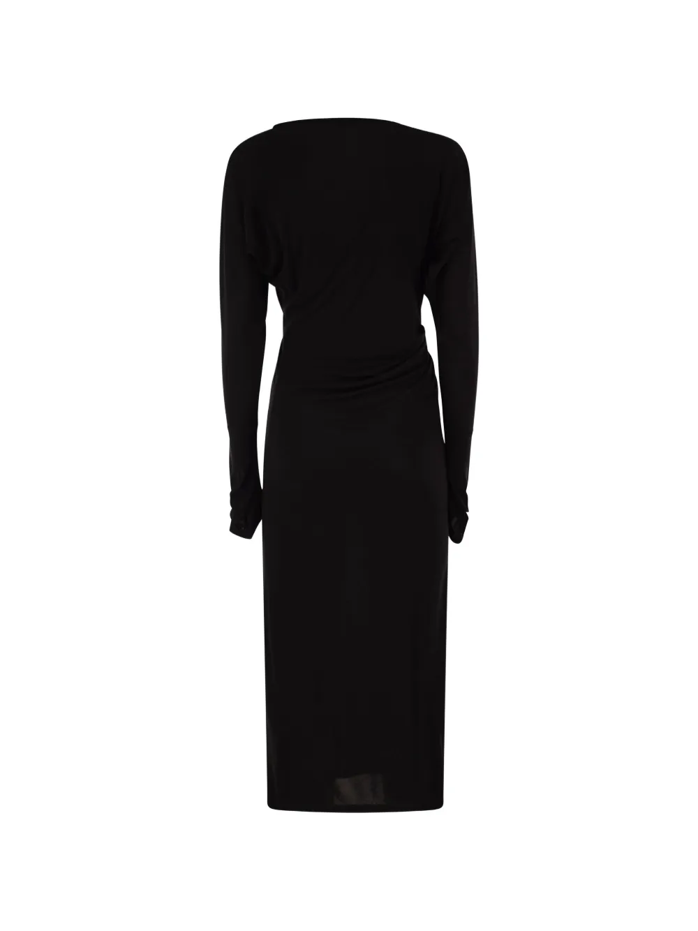 Max Mara Gedrapeerde midi-jurk Zwart