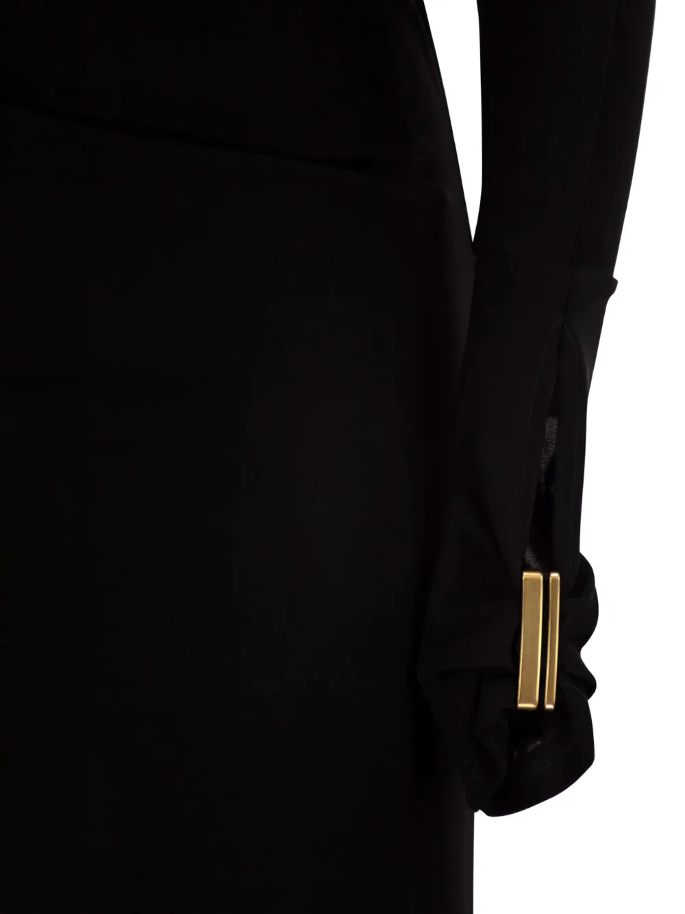Max Mara Gedrapeerde midi-jurk Zwart