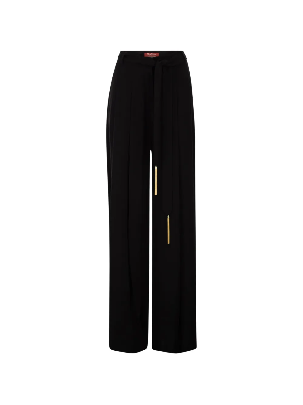 Max Mara tassel belt trousers - Black