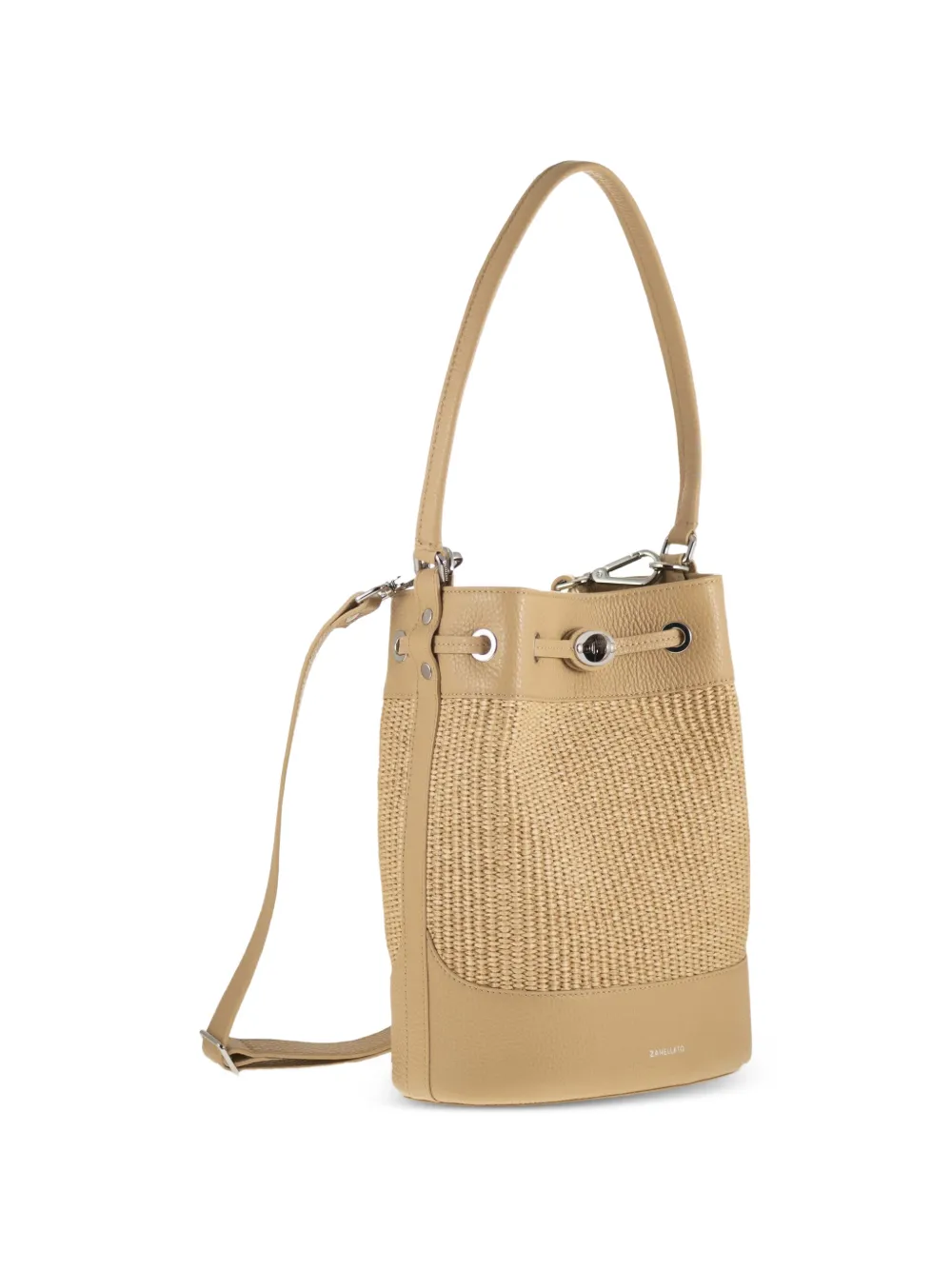 Zanellato Kleine Monda geweven bucket-tas Beige