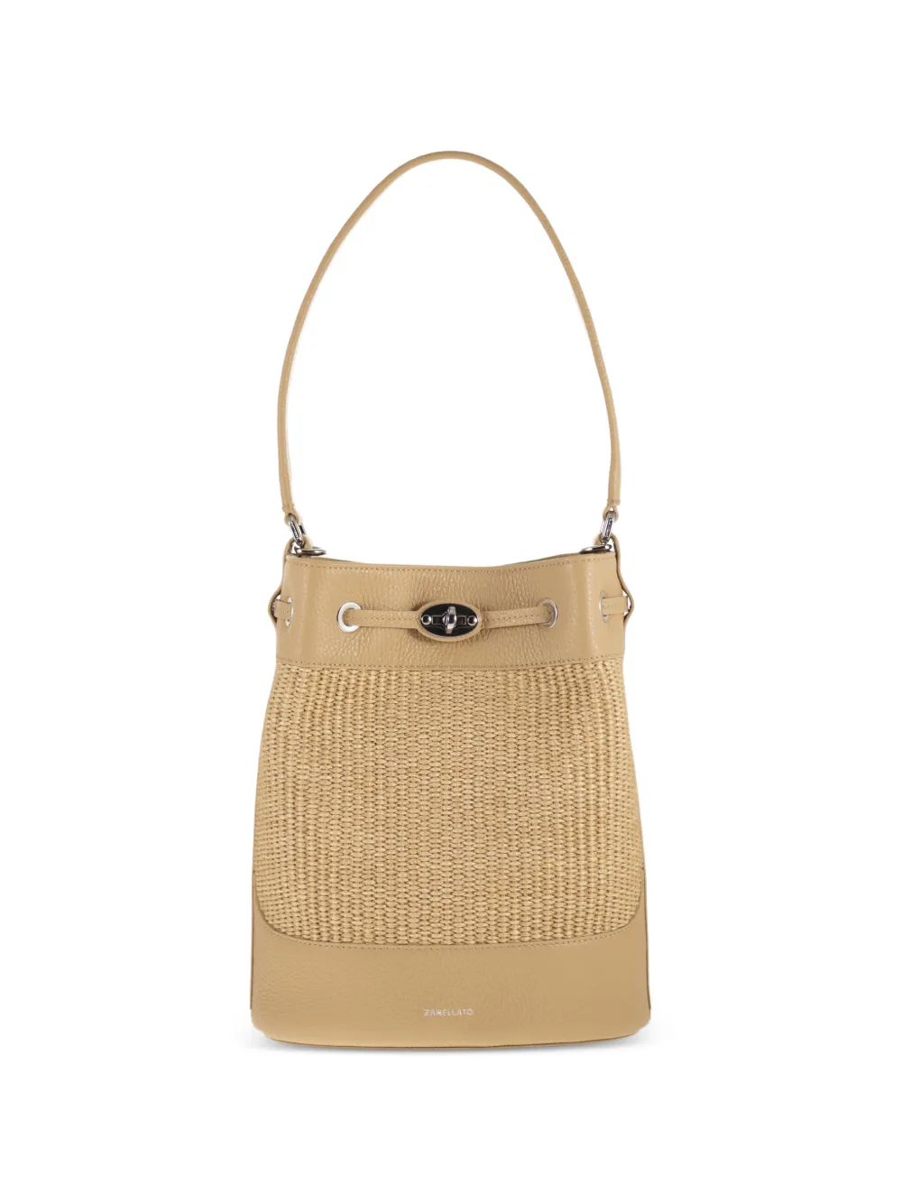 Zanellato small Monda woven-design bucket bag - Toni neutri
