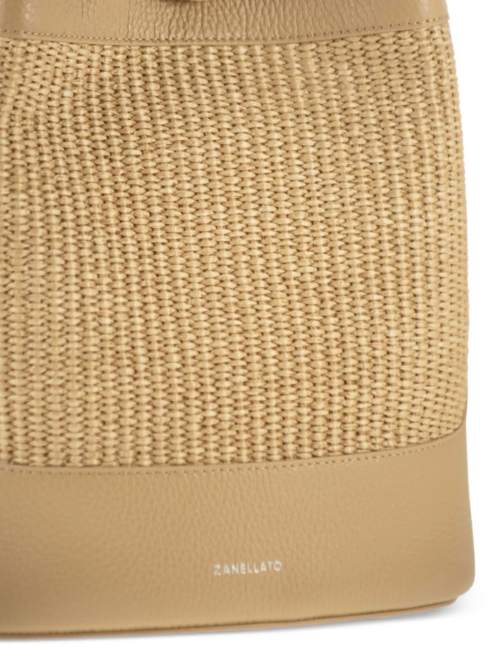 Zanellato Kleine Monda geweven bucket-tas Beige