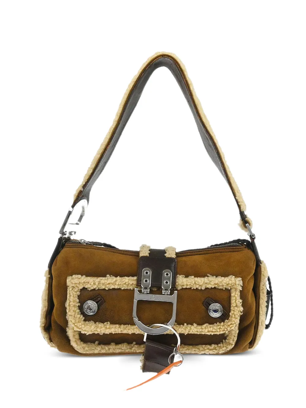 Christian Dior Pre-Owned 2005 shearling strap handbag - Brown
