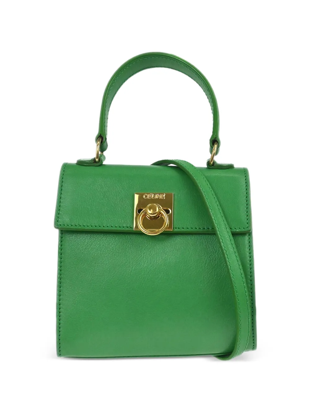 Celine Pre-Owned 1990-2000s leather tote bag - Verde