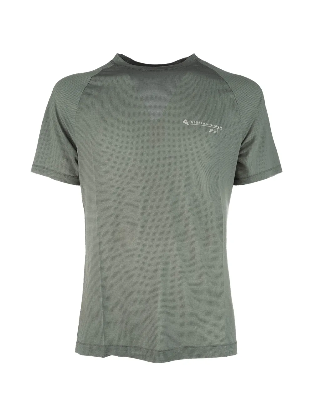 Klättermusen Groa waffle-knit raglan-sleeve T-shirt - Grigio