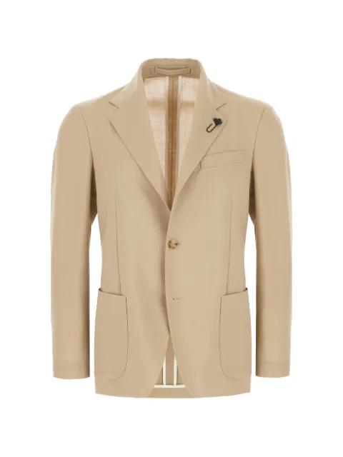 Lardini flower-pin single-breasted jacket