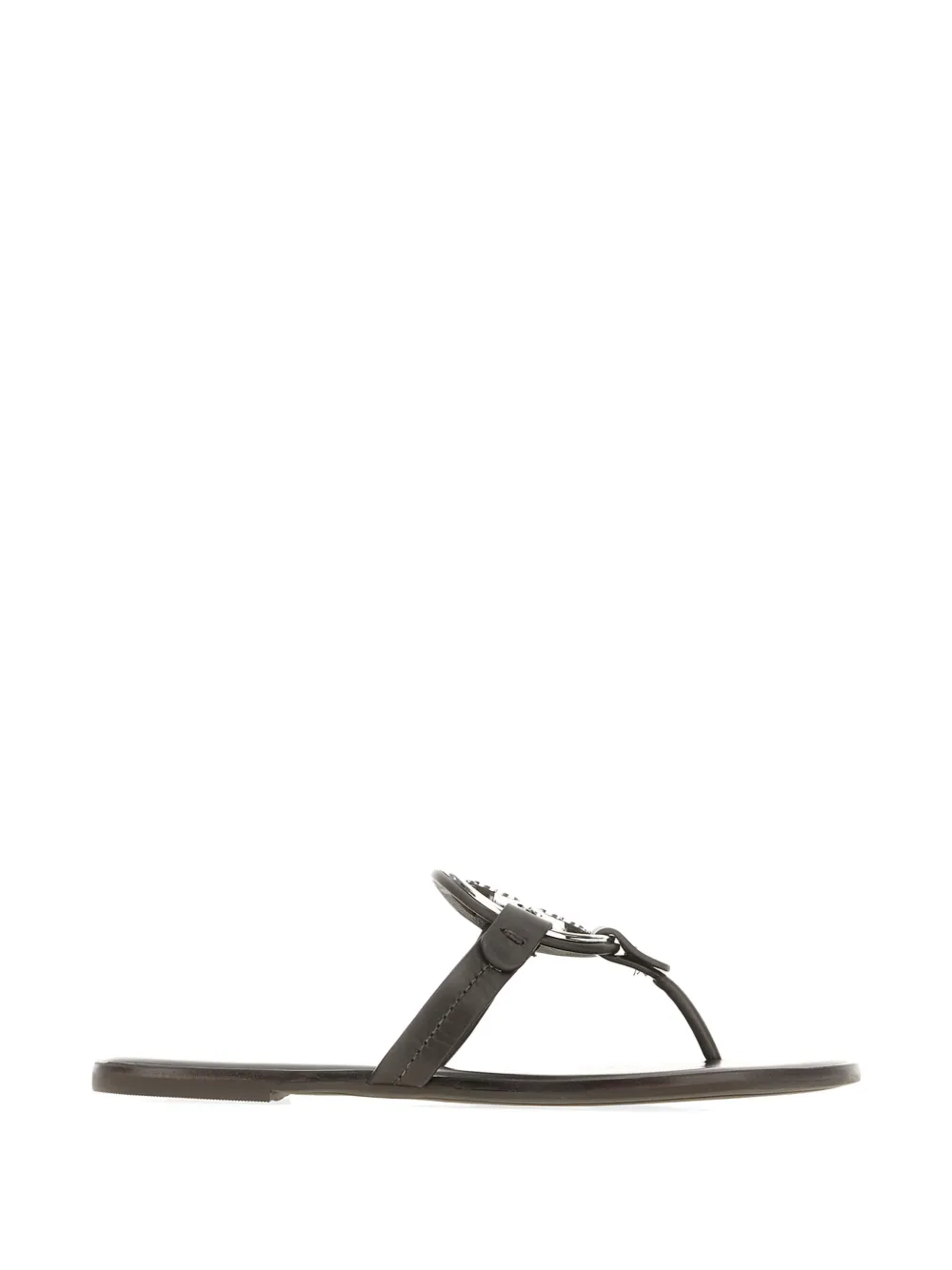 Tory Burch Miller logo-plaque sandals - Marrone