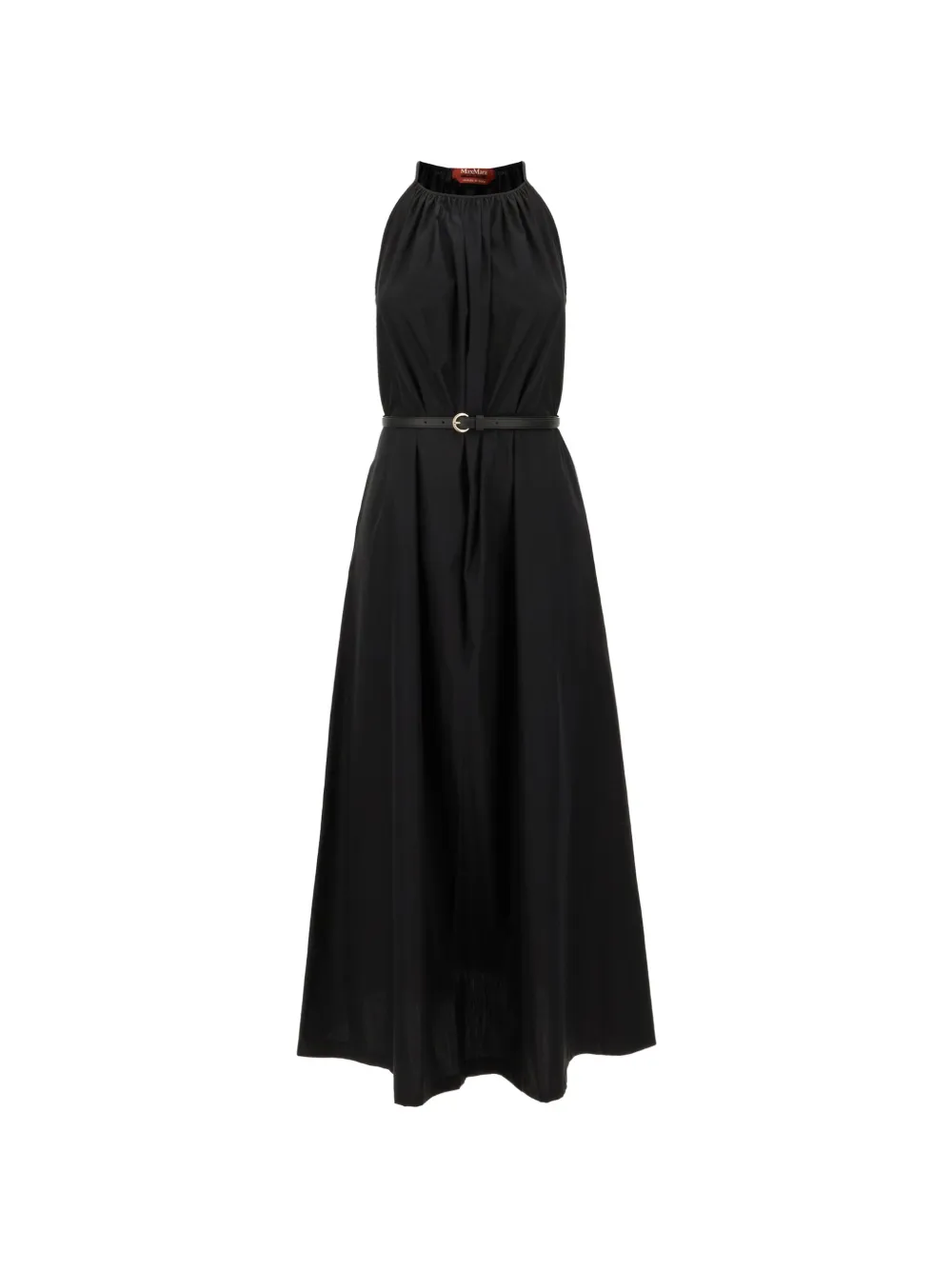 Max Mara belted sleeveless dress - Nero