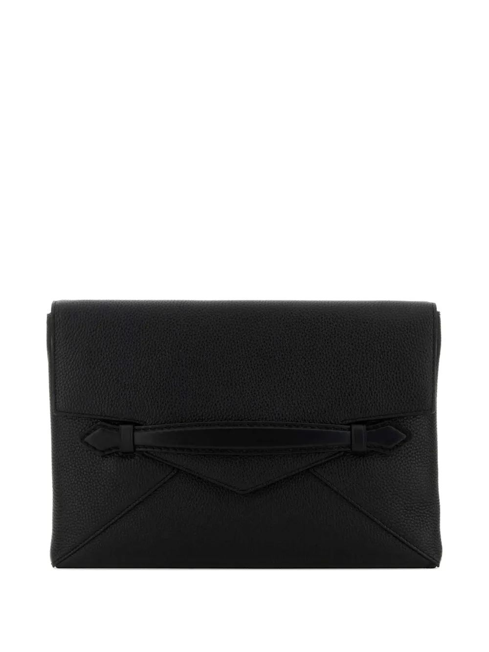 Montblanc pebble-leather envelope clutch bag - Nero