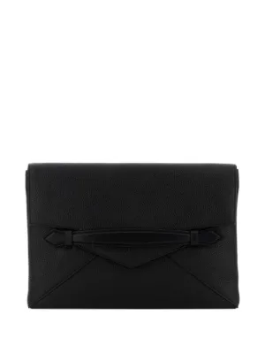 Zegna レザー クラッチバッグ | ブラック | FARFETCH JP
