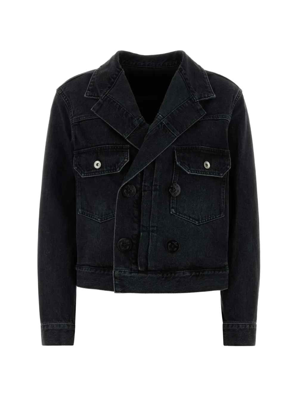 sacai double-breasted jacket - Nero