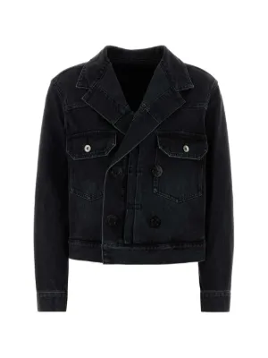 Sacai デニムジャケット | ブラック | FARFETCH JP