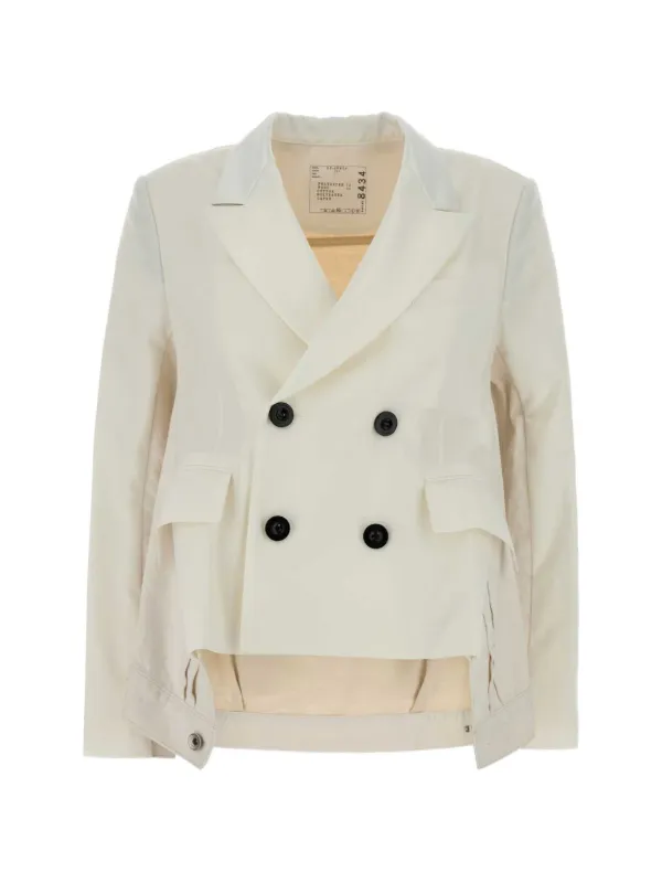 Sacai Button Fastening Jacket in Neutrals