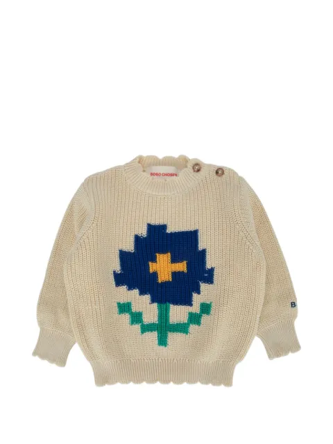 Bobo Choses Pixel Daisy long-sleeve sweater