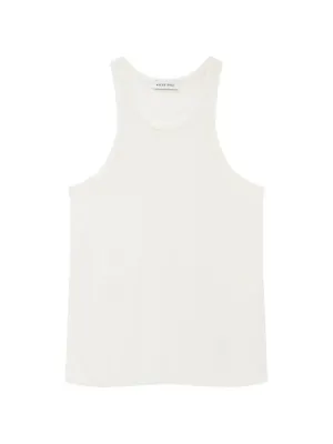FRAME Ribbed Tank Top | White | FARFETCH UK