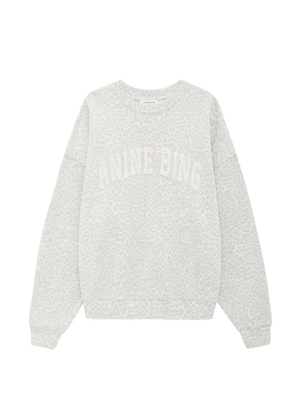 ANINE BING Miles leopard-pattern sweatshirt - Toni neutri