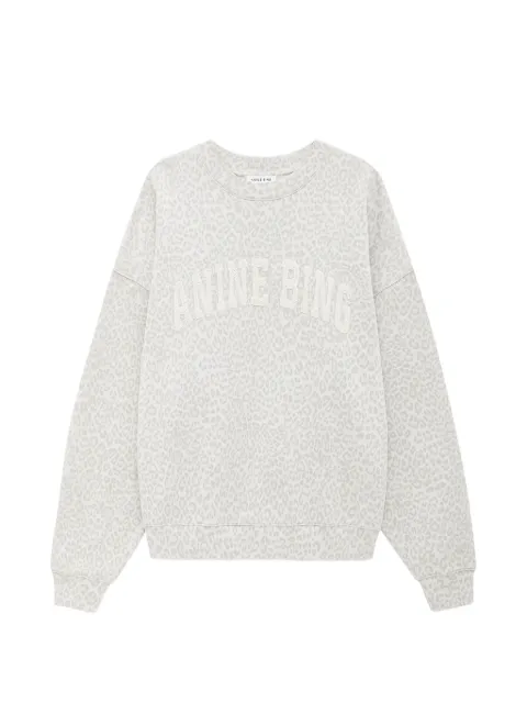 ANINE BING Miles leopard-pattern sweatshirt