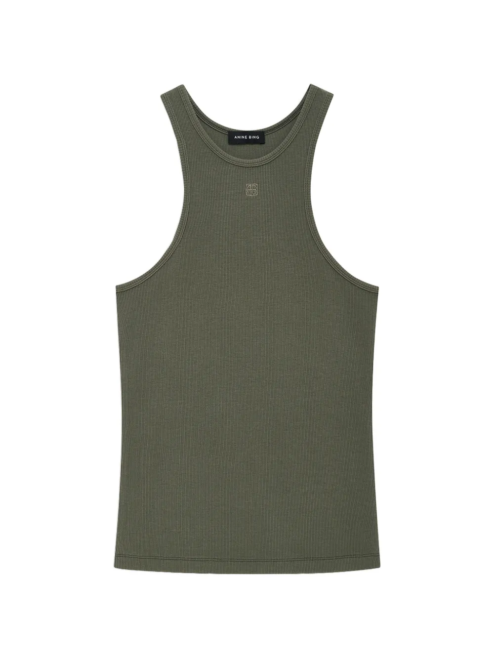 ANINE BING Cole ribbed tank top - Verde