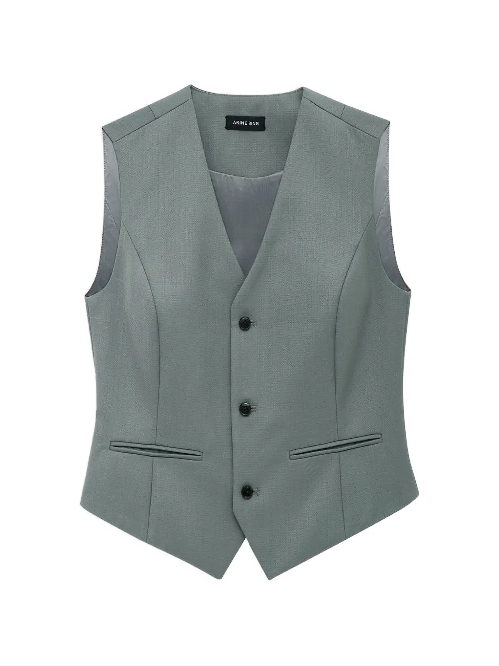 ANINE BING Mario buttoned vest - Grün