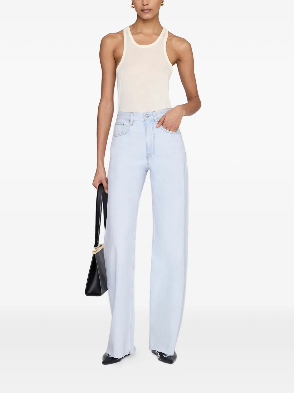 ANINE BING Lewis jeans met franje Blauw
