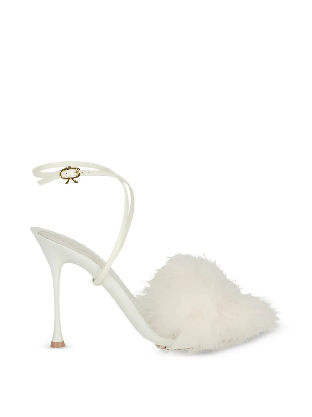 Gianvito Rossi feathered-strap sandals Wit