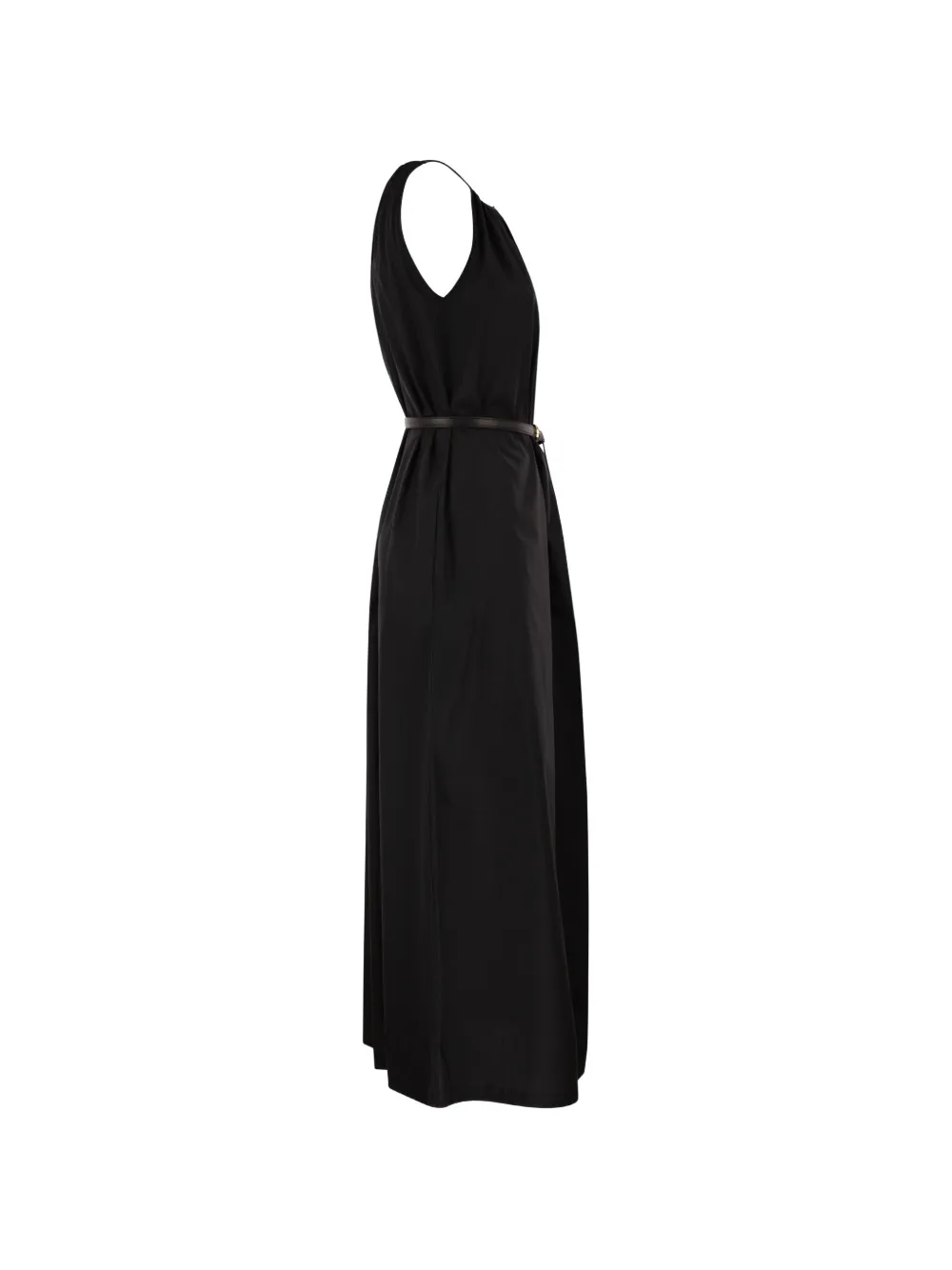 Max Mara Maxi-halterjurk met ceintuur Zwart