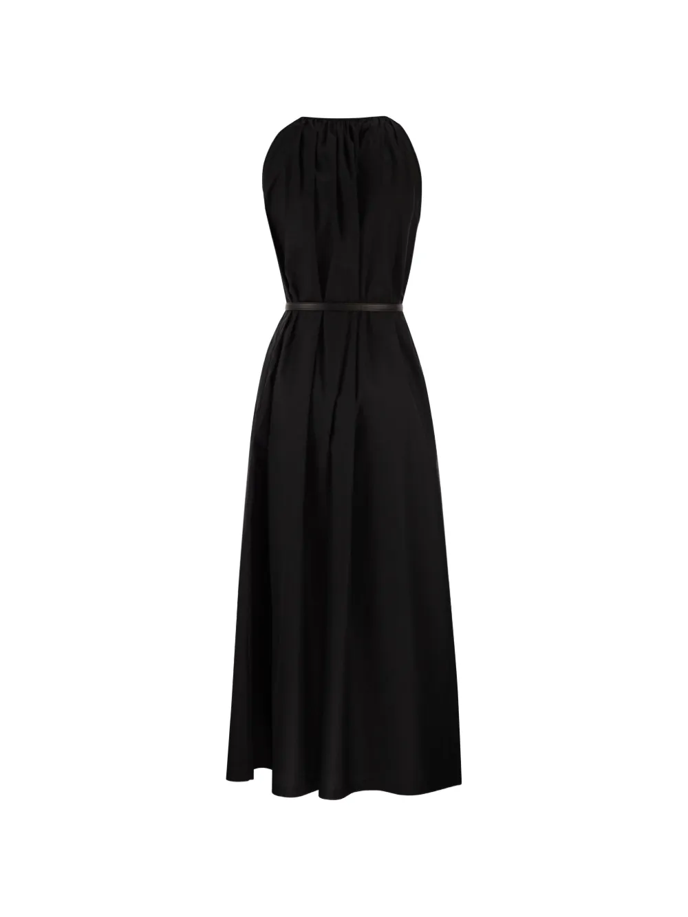 Max Mara Maxi-halterjurk met ceintuur Zwart