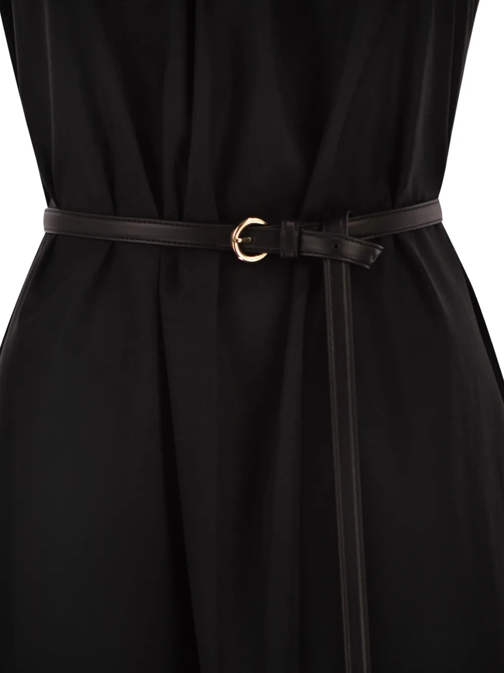 Max Mara Maxi-halterjurk met ceintuur Zwart