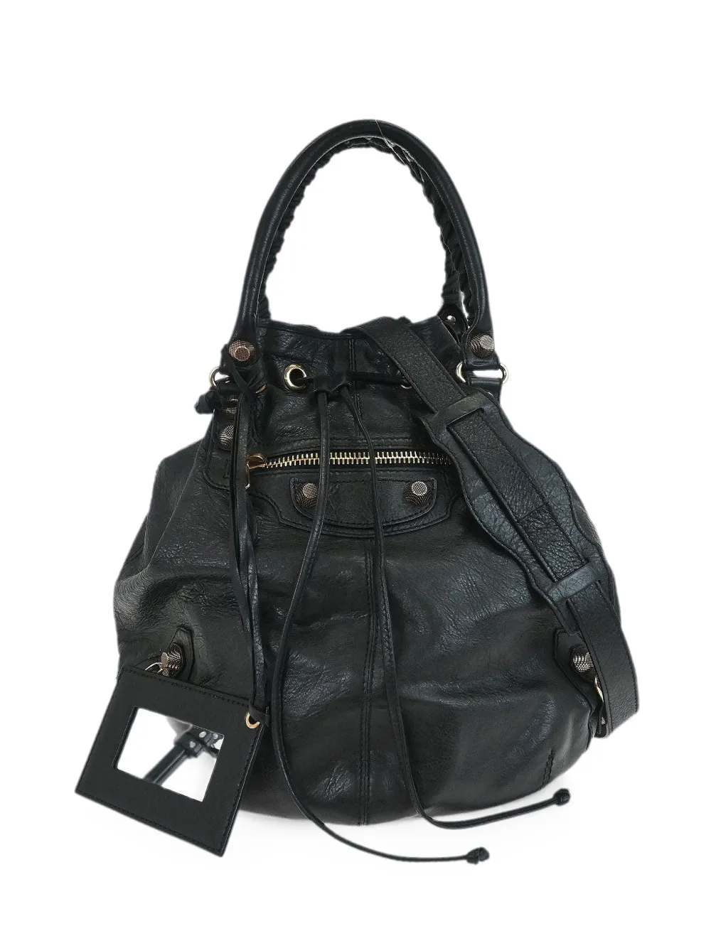 Balenciaga Pre-Owned 2010s Pompon leather tote bag - Nero