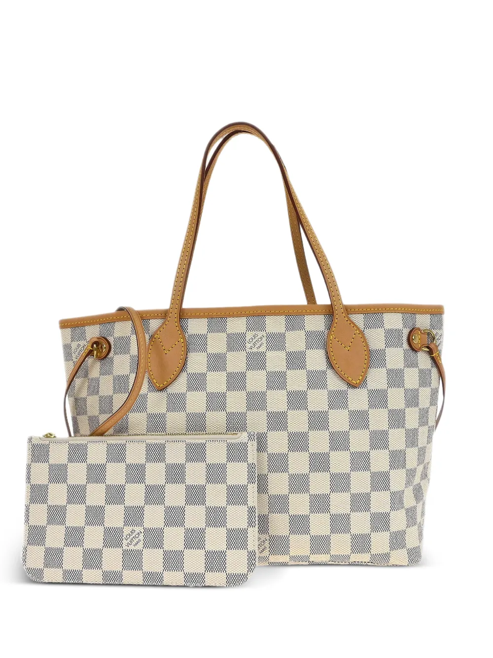 Louis Vuitton Pre-Owned 2015 Damier Azur Neverfull tote bag - Nude