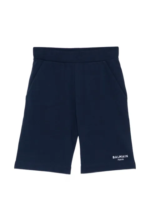 Balmain Kids Shorts con logo ricamato