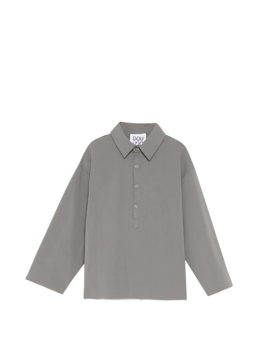 Douuod Kids half button shirt - Grigio