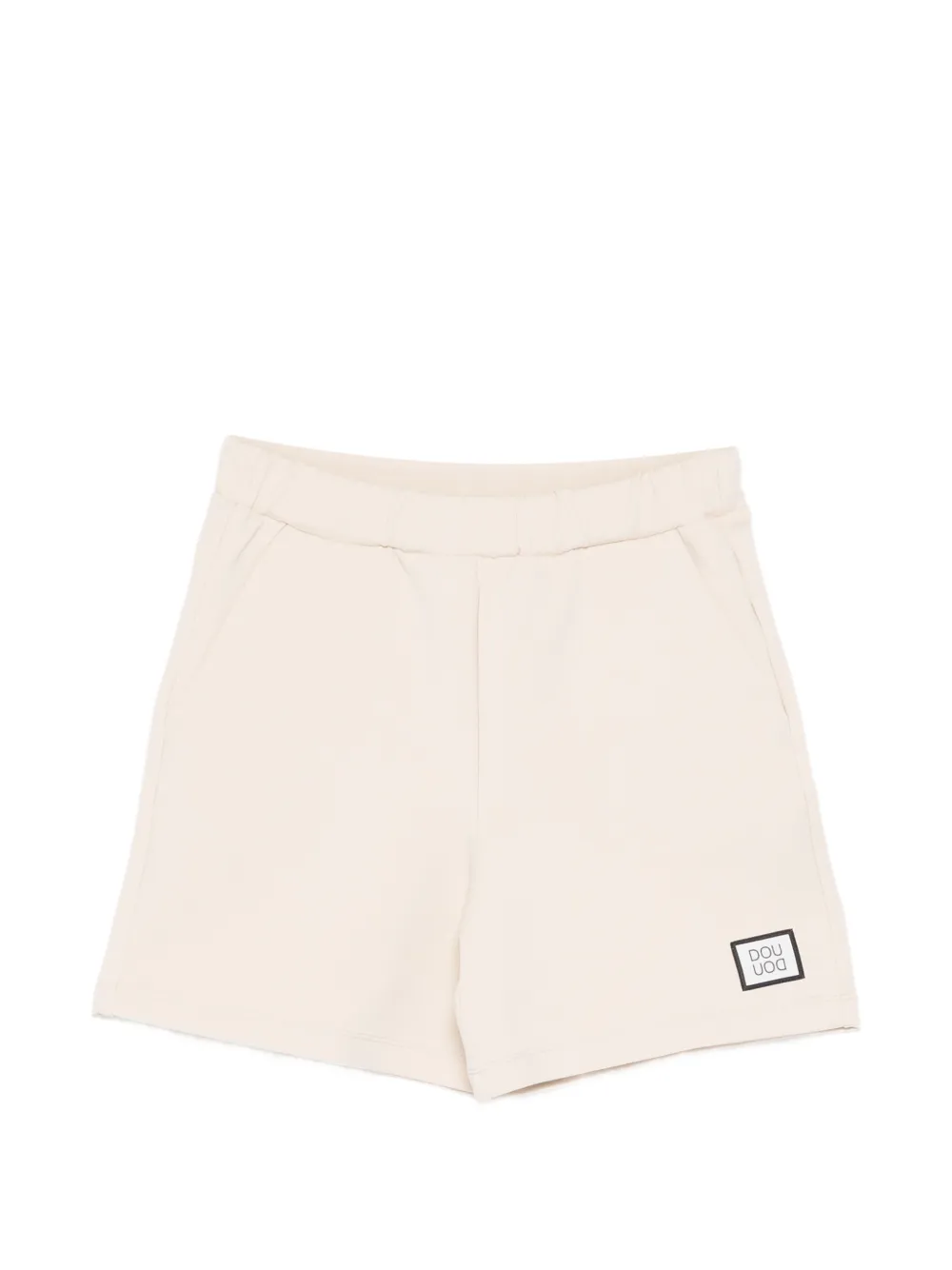 Douuod Kids logo-patch shorts - Toni neutri