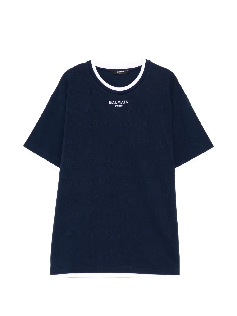 Balmain Kids logo-embroidered T-shirt - Blau