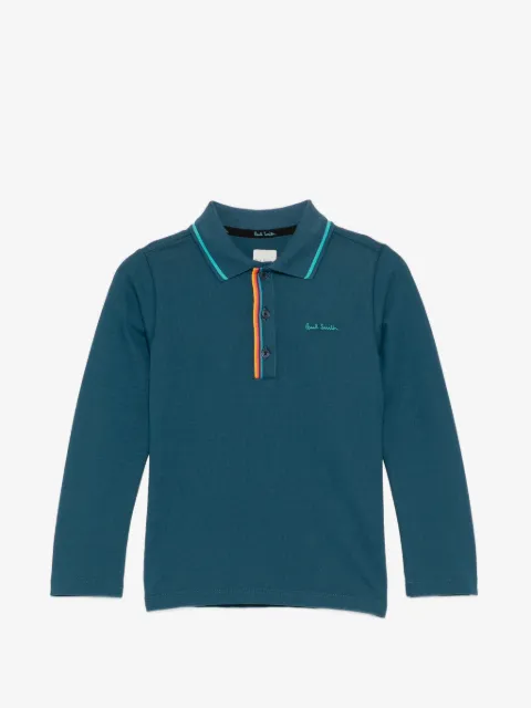 Paul Smith Junior logo-embroidered polo shirt