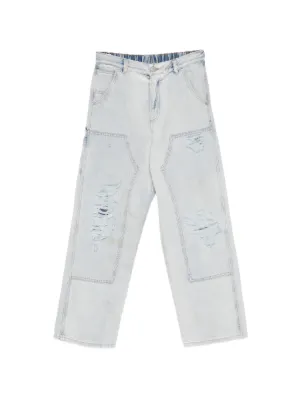 MM6 Maison Margiela Kids ダメージ ジーンズ | ブルー | FARFETCH JP