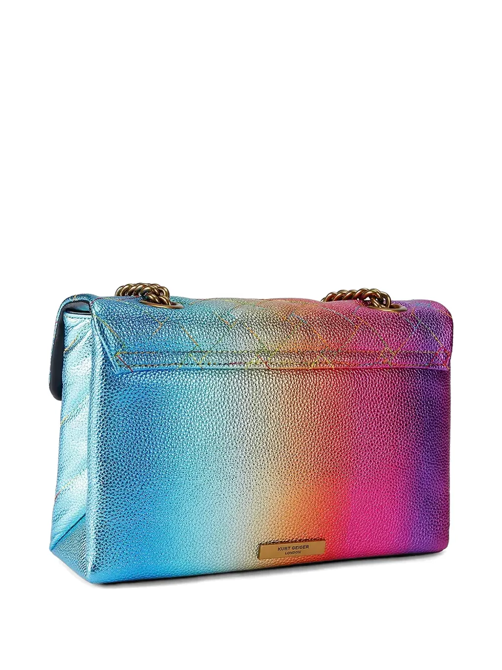 Kurt Geiger London Schoudertas met chevron-streep Blauw