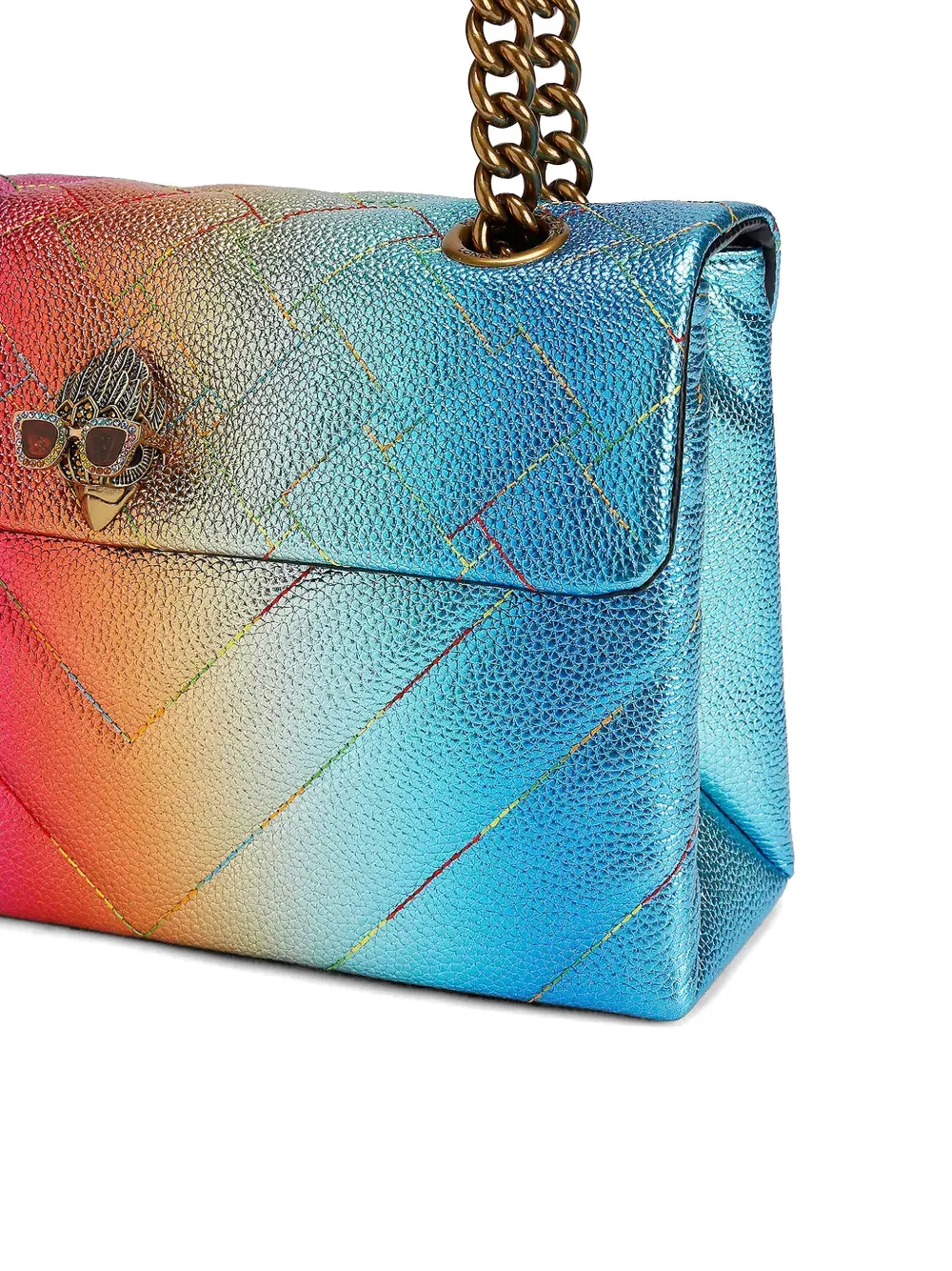 Kurt Geiger London Schoudertas met chevron-streep Blauw