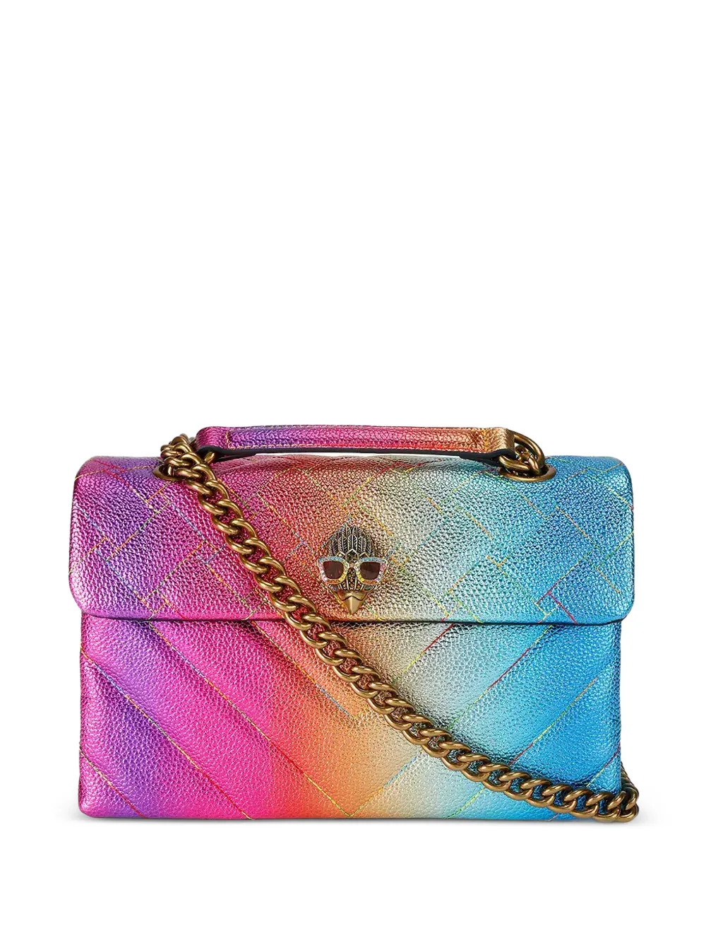 Kurt Geiger London chevron embellished shoulder bag - Blu