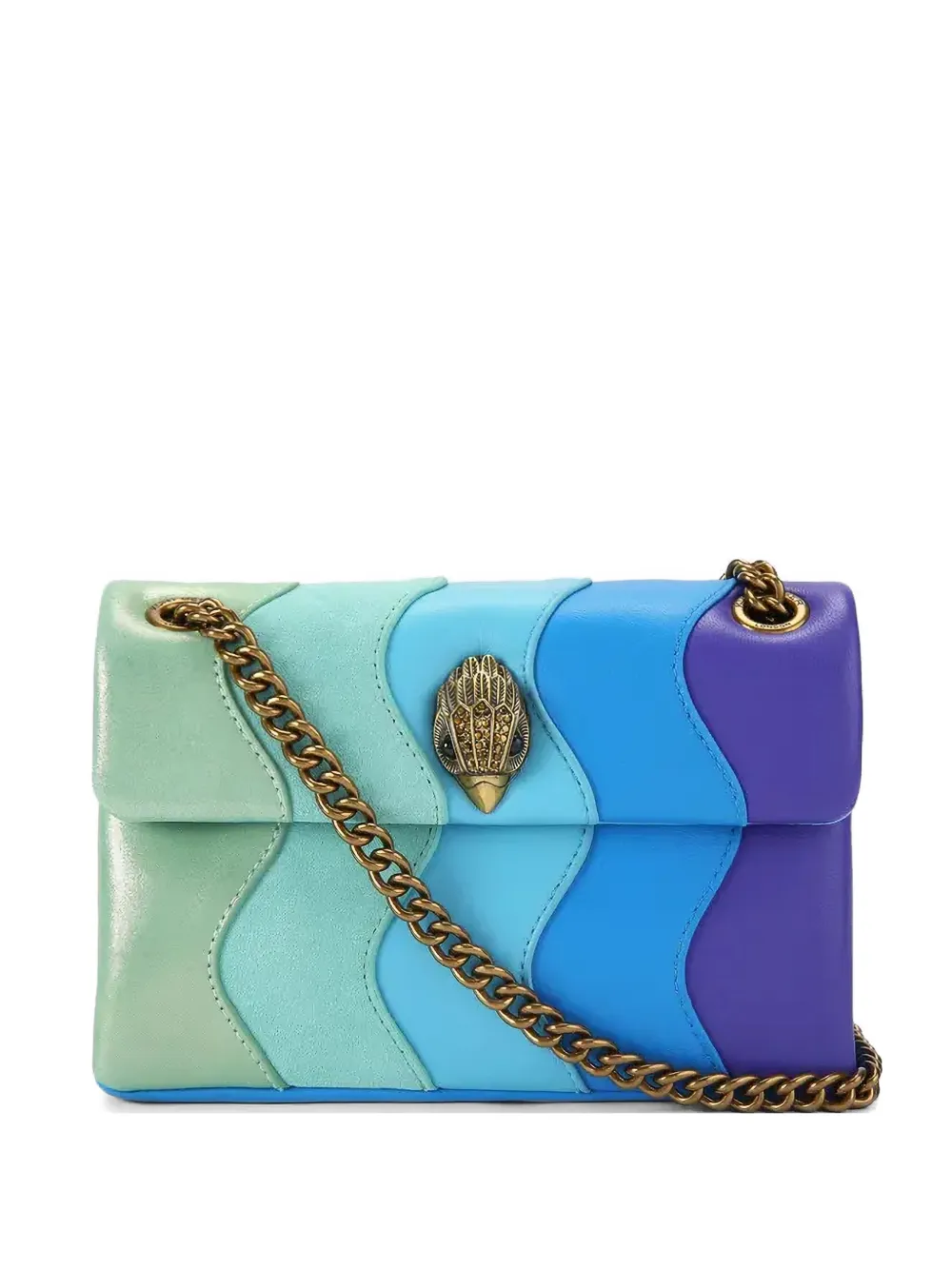 Kurt Geiger Mini Kensington Wavy Shoulder Bag In Green