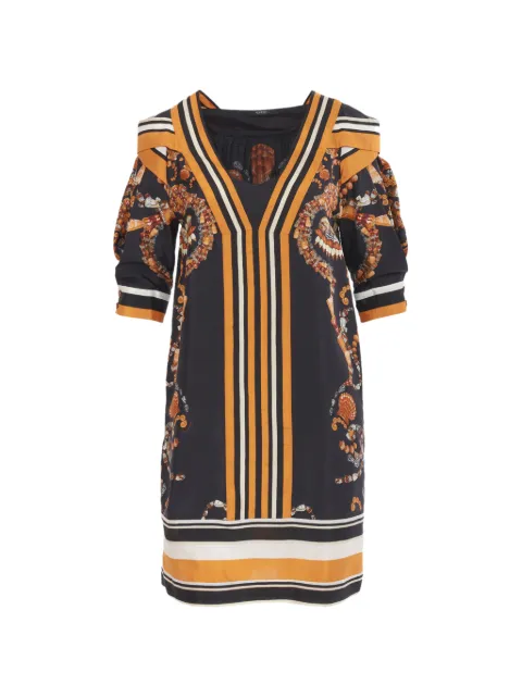 Gucci Pre-Owned balloon-sleeve V-neck midi dress