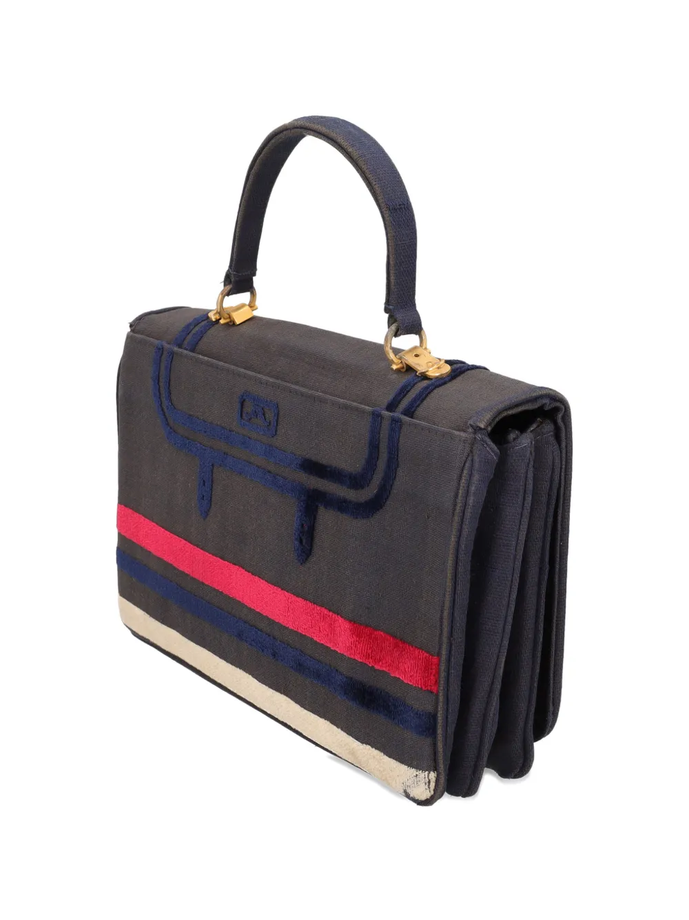 Roberta di Camerino Pre-Owned 1950-1960s striped handbag - Blau