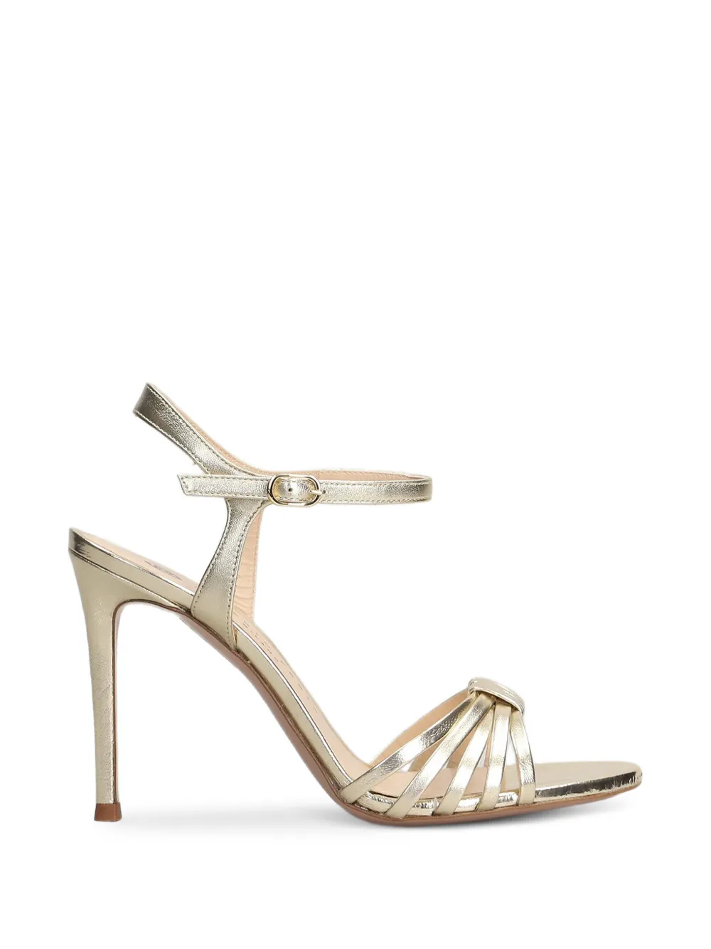 Roberto Festa Regen strappy metallic leather sandals Goud