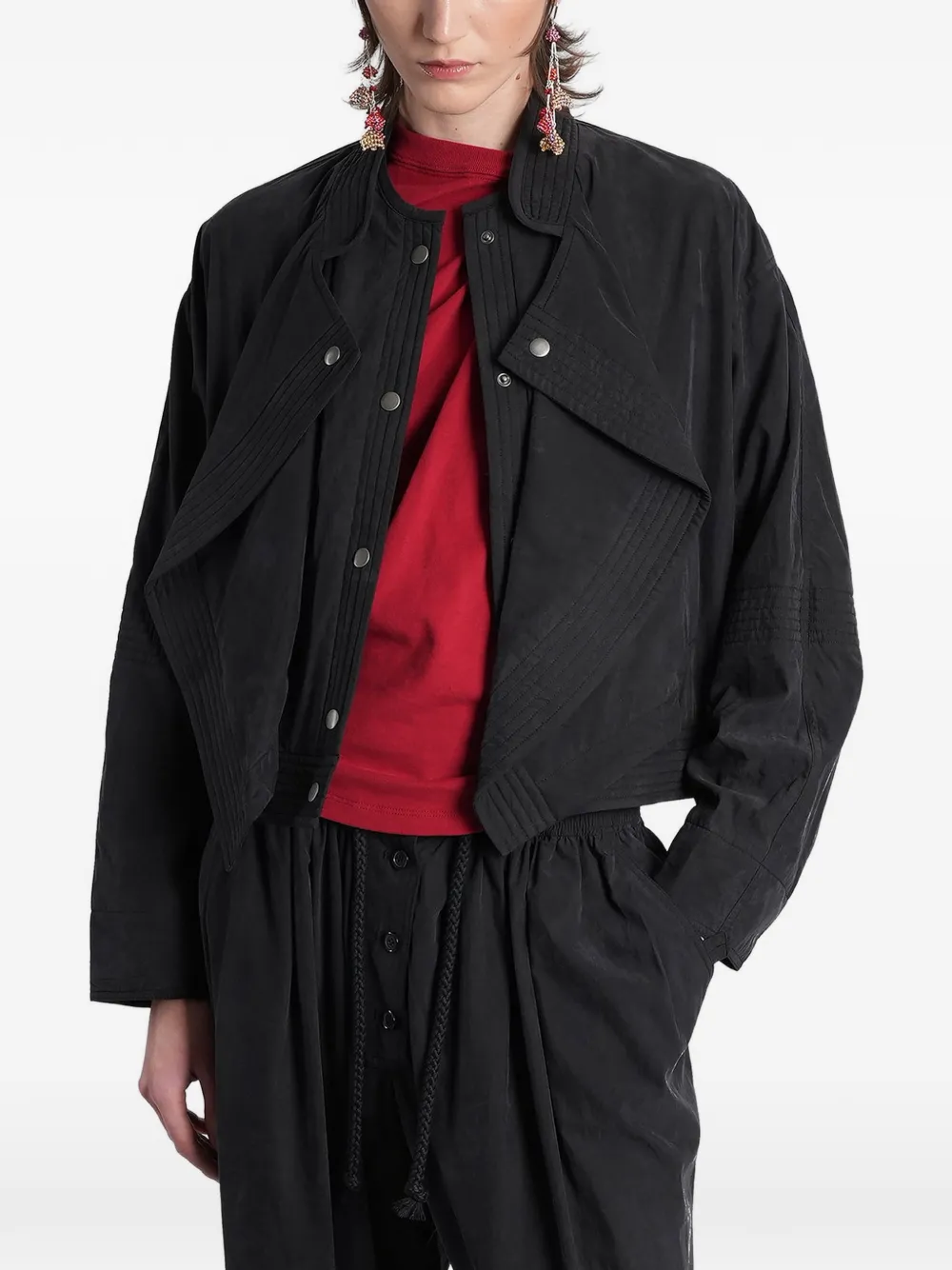 ISABEL MARANT Tricia snap-fastening jacket - Nero
