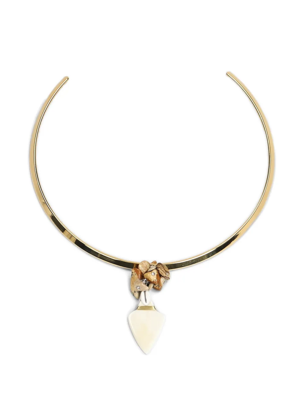 ISABEL MARANT Anna stone-embellished torque necklace - Gold