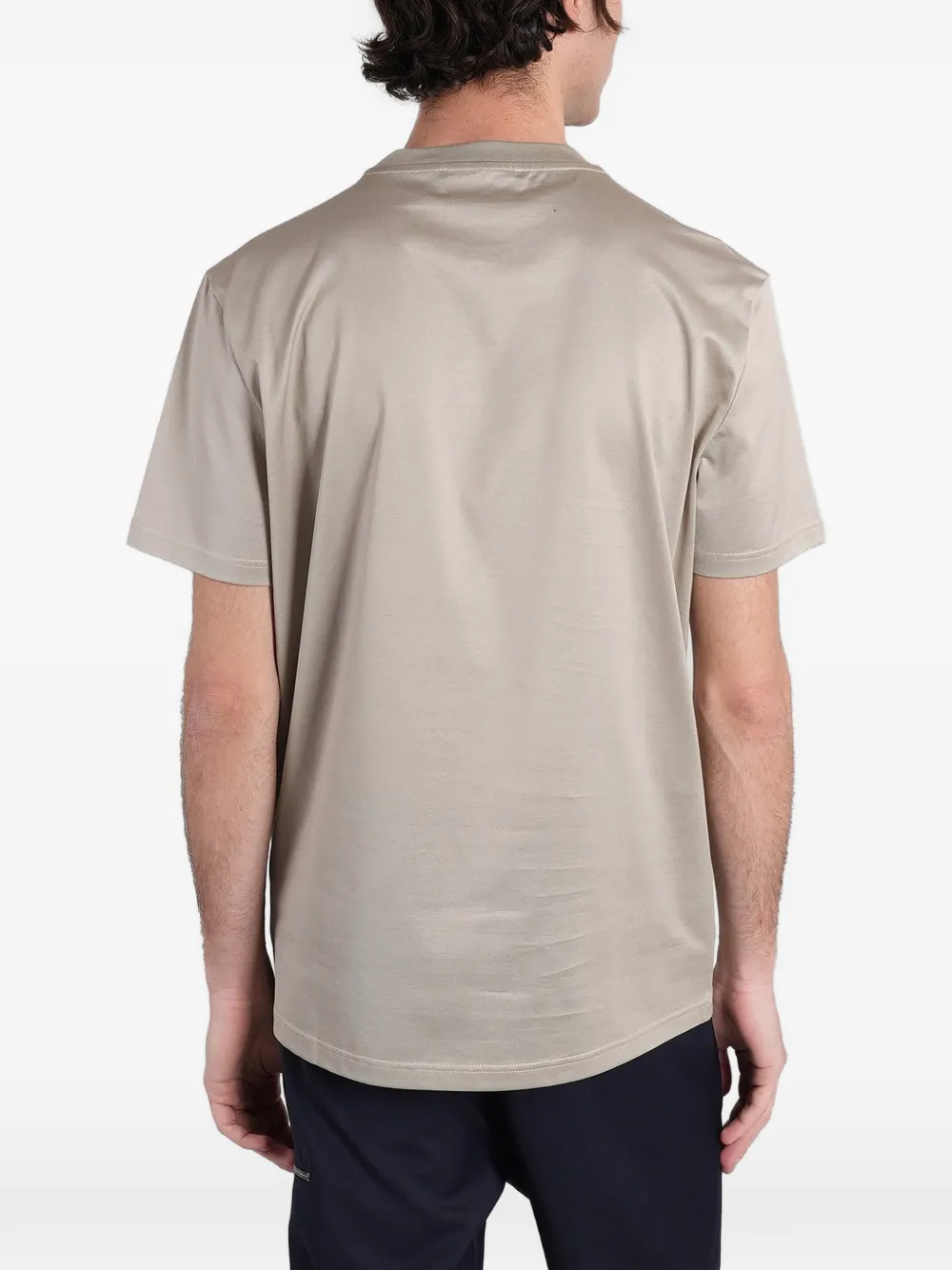 Low Brand T-shirt met logopatch Beige