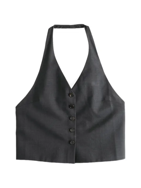 Amomento top con cuello halter y botones